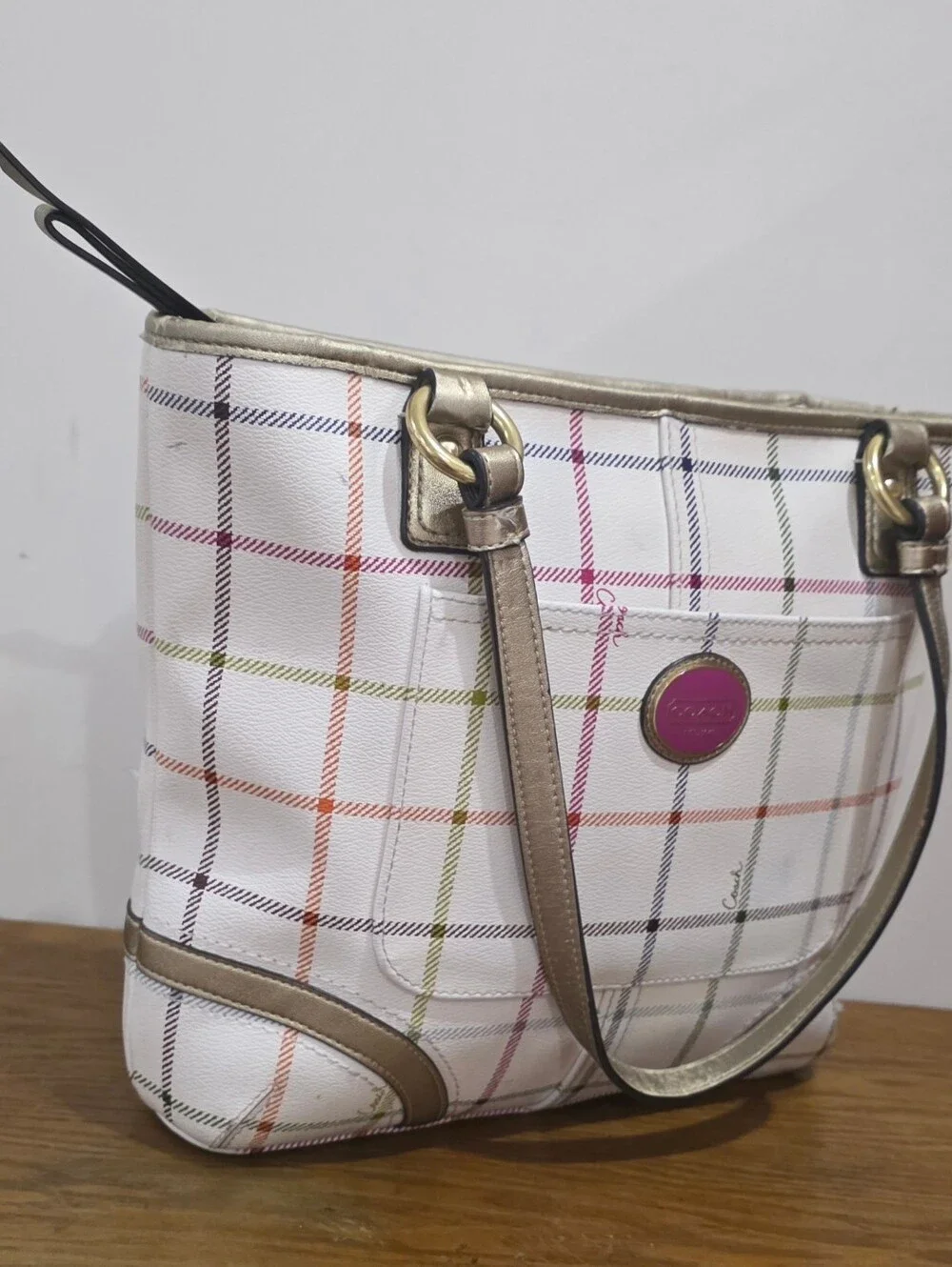Coach signature coated